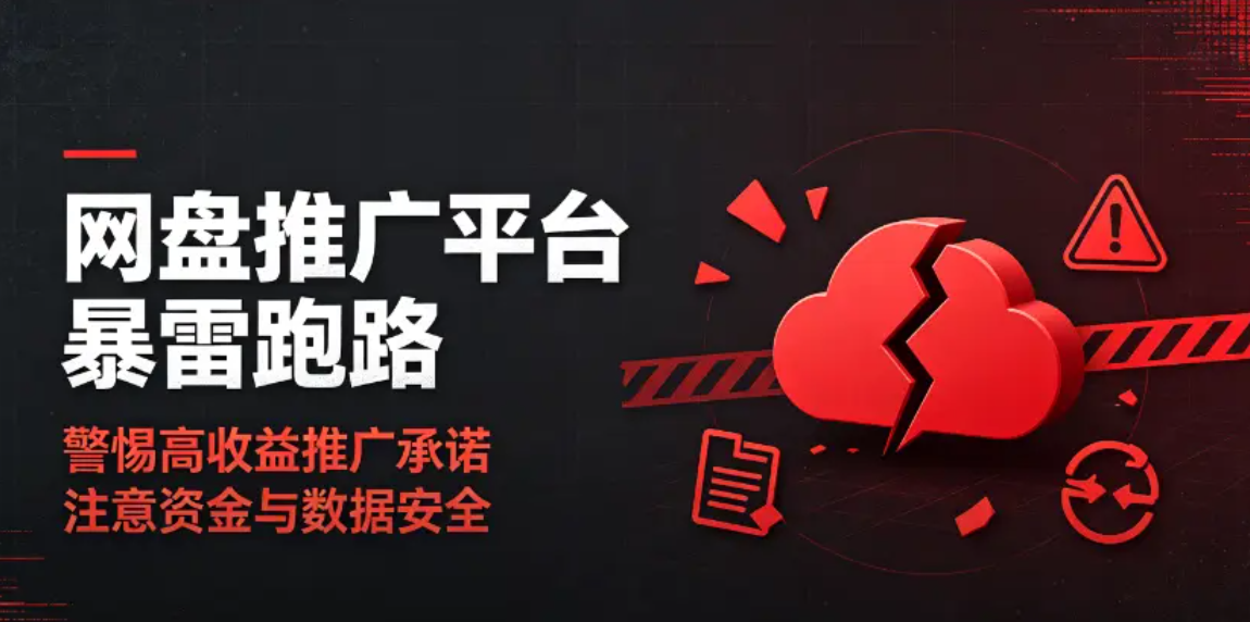 多家网盘推广小程序平台跑路！这几类“野鸡台子”千万别碰